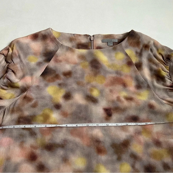 Cos Multicolor Ruffle shoulders top blouse size US 8 - Picture 8 of 10